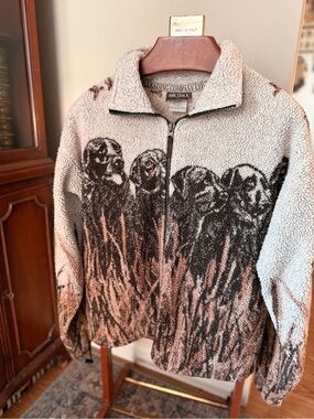 vintage Outback Trading Co. full-zip sherpa fleece jacket